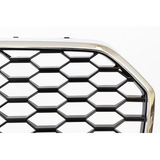 Wabendesign Khlergrill Wabengrill Glanz passend fr Audi A6 C7 16- nicht RS6