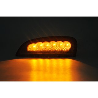 LED Tagfahrlicht + LED Blinker Porsche Cayenne 955 2007-2010 Smoke mit E-Zeichen