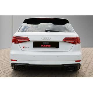 Audi RS3 8V Sportback S-Line Facelift Heckdiffusor hochglanz schwarz + Blenden passend fr Audi A3 8V Sportback S-Line Facelift 05.2016- RS3 Umbau