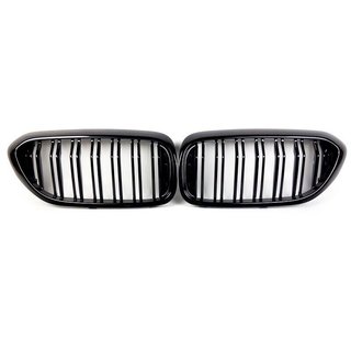 SET Khlergrill Grill Schwarz Doppelsteg passend fr BMW 5er G30 G38 ab16 nicht M5