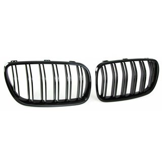 SET Khlergrill Grill Schwarz Doppelsteg passend fr BMW X3 E83 2006-2011 nicht X3M