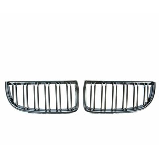 SET Khlergrill Grill Schwarz Doppelsteg passend fr BMW 3er E90 LCI 2008-2011 nicht M3