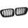 SET Kühlergrill Grill Schwarz Doppelsteg passend für BMW 3er E46 4D 2002-2005 nicht M3