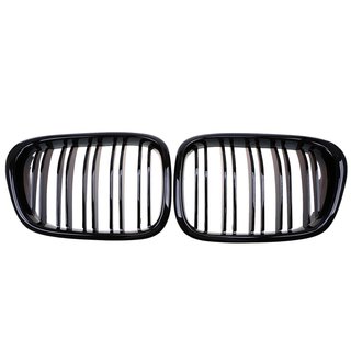 SET Khlergrill Grill Schwarz Doppelsteg passend fr BMW 5er E39 1995-2003 nicht M5