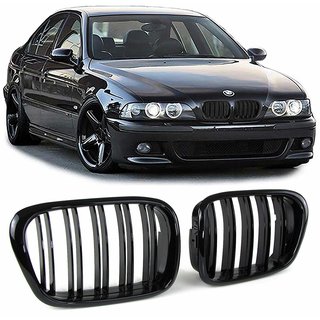 SET Khlergrill Grill Schwarz Doppelsteg passend fr BMW 5er E39 1995-2003 nicht M5