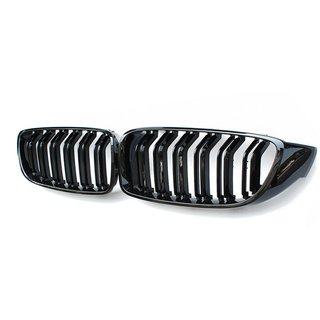 SET Khlergrill Grill Schwarz Doppelsteg passend fr BMW 4er F32 2013- nicht M4