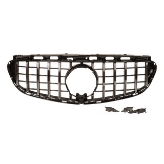 Sport-Panamericana Khlergrill schwarz Chrom passend fr Mercedes E W212